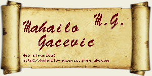 Mahailo Gačević vizit kartica